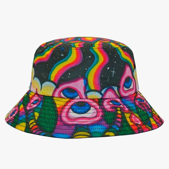 Unisex Psychedelic Mushroom Trippy Packable Travel Bucket Hat - Picture 2 of 9